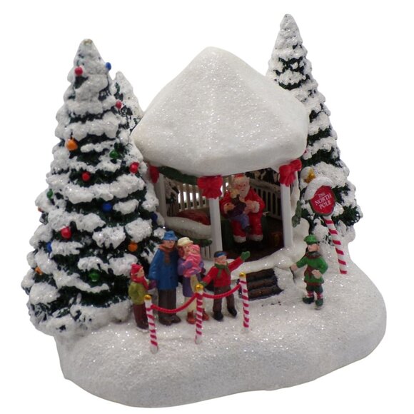 Thomas Kinkade 1993 ST NICHOLAS Lighted 6" Christmas Village Gazebo TESTED WORKS - Picture 6 of 6